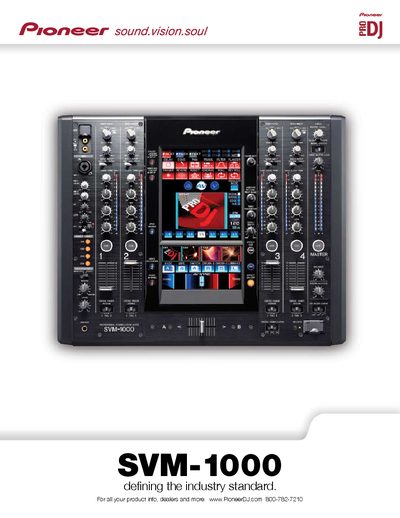 Pioneer SVM-1000 Video Mixer User Guide - cover page