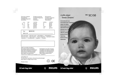 Philips SC150 Cradle Player User Manual - cover page
