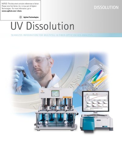 Agilent UV Dissolution System Product Leaflet - cover page