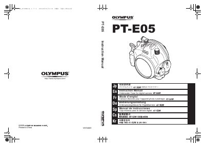 Olympus PT-E05 Underwater Case Instruction Manual - cover page