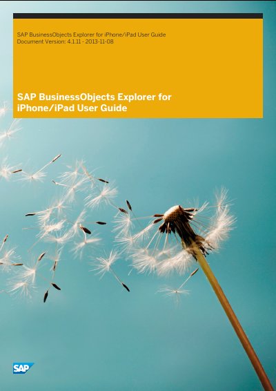 SAP BusinessObjects Explorer for iPhone/iPad User Guide - cover page