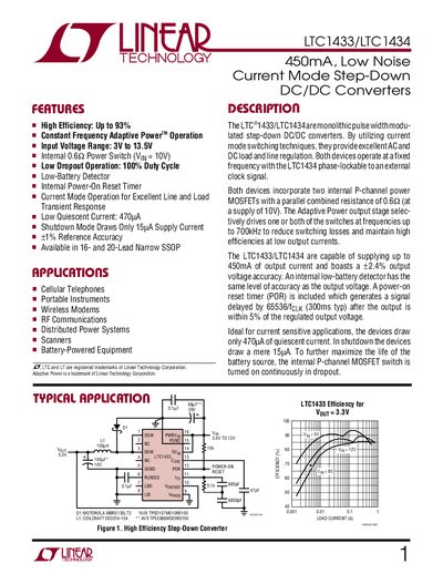 Linear Technology LTC1433/LTC1434 Manual - cover page
