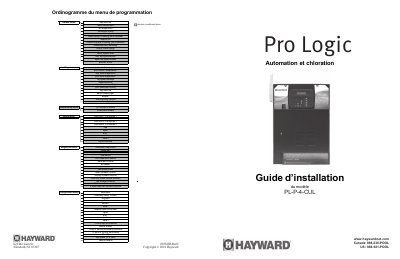 Hayward PL-P-4-CUL Pro Logic Automation and Chlorination Installation Guide - cover page