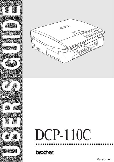 brother DCP-110C user manual - cover page
