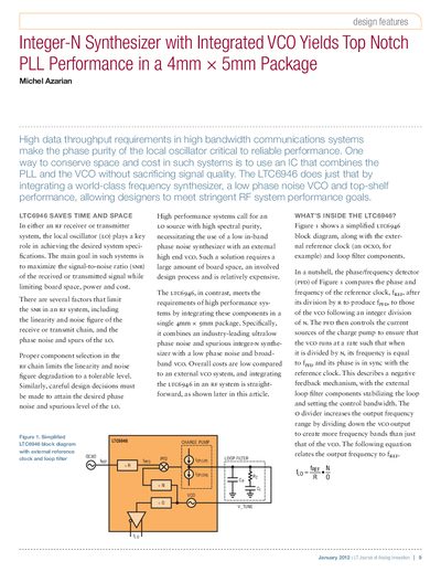 Linear Technology LTC6946 Integer-N Synthesizer Datasheet
