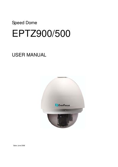EverFocus EPTZ500_900_manual - cover page