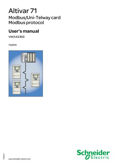 Schneider Electric Altivar 71 Modbus Card User Manual - cover page