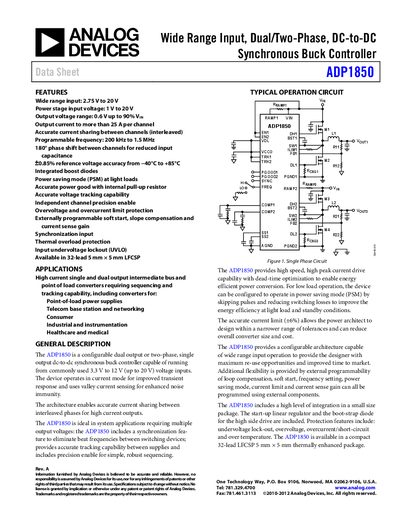 Analog Devices ADP1850 Handbook