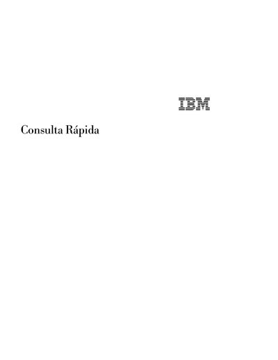 IBM Quick Reference Guide - cover page