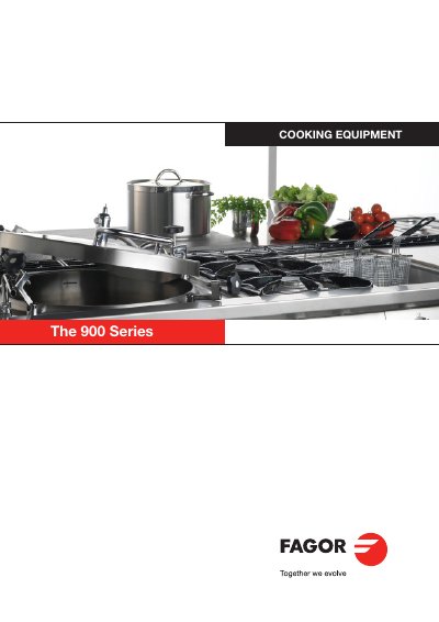 Fagor 900 Series Commercial Cooking Equipment Product Leaflet - cover page