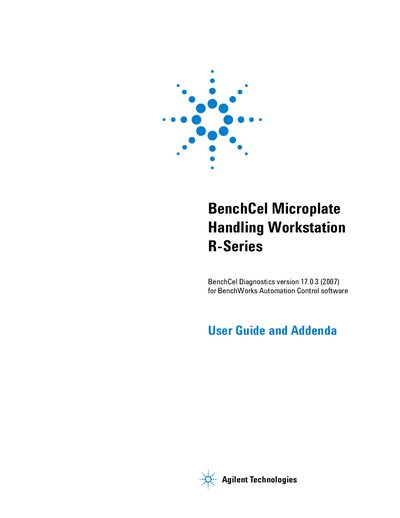 Agilent BenchCel Workstation R-Series User Guide - cover page