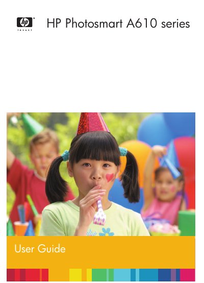 HP Photosmart A610 Series User Guide - cover page