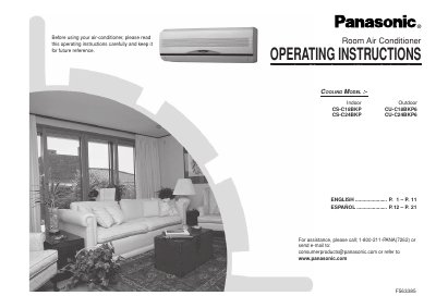 Panasonic CS-C18BKP CS-C24BKP CU-C18BKP6 CU-C24BKP6 Manual - cover page