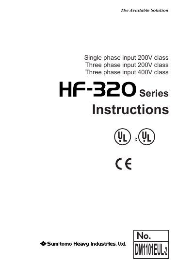Sumitomo Heavy Industries HF-320 Series Inverter User Manual