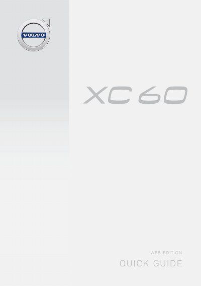 Volvo Vehicle Owner's Manual Quick Guide - cover page
