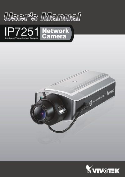 VIVOTEK IP7281 user manual - cover page