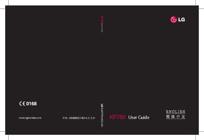 LG KF750 Mobile Phone User Guide