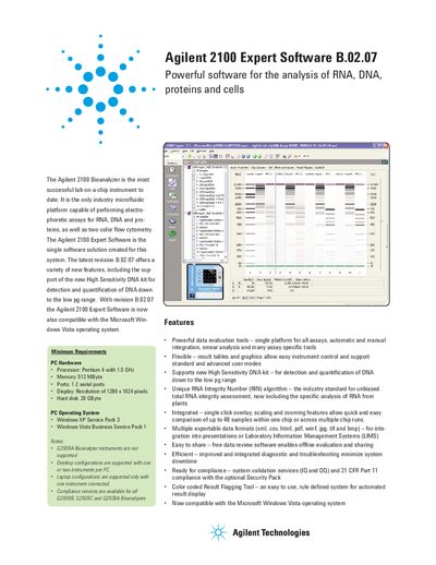 Agilent 2100 Expert Software B.02.07 User Guide - cover page