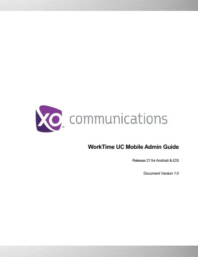 WorkTime UC Mobile Client Admin Guide - cover page