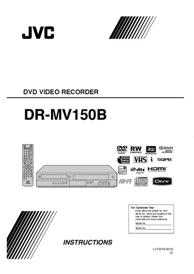 JVC DR-MV150B User Manual