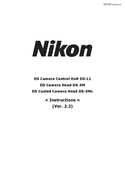 Nikon DS-L1, DS-5M, DS-5Mc User Manual - cover page