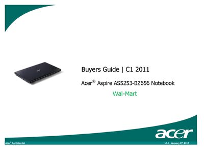 Acer Aspire AS5253-BZ656 Notebook Buyers Guide - cover page
