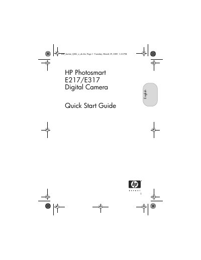 HP Photosmart E217/E317 Digital Camera Quick Start Guide
