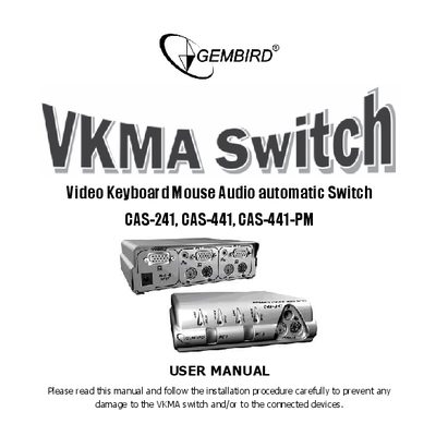 Gembird CAS-241 / CAS-441 / CAS-441-PM User Manual - cover page