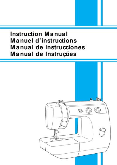Sewing Machine Instruction Manual - cover page