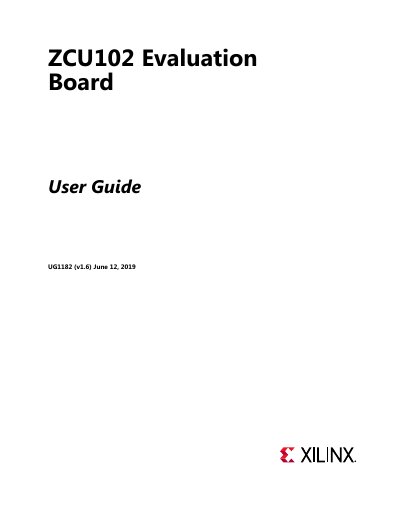 Xilinx ZCU102 Evaluation Board User Guide - cover page