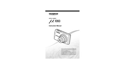 Olympus Stylus 1060 Digital Camera Instruction Manual - cover page