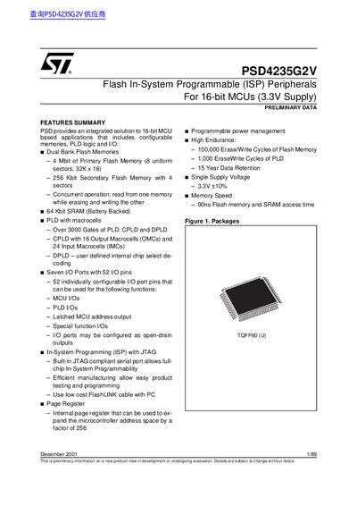 STMicroelectronics PSD4235G2V User Manual