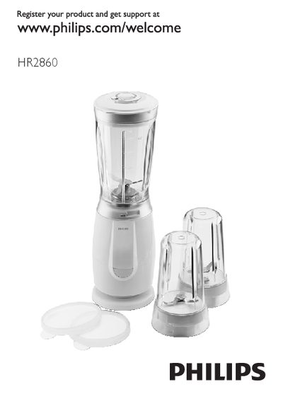 Philips HR2860 Blender & Multi-Mill User Manual - cover page