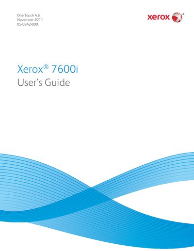 Xerox 7600i Scanner User's Guide - cover page