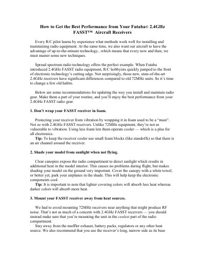 Futaba TM-7/R607FS FASST Air System Instruction Manual - cover page