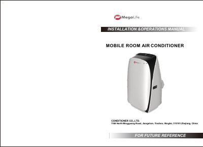 Conditioner Co., Ltd. Mobile Room Air Conditioner Installation &amp; Operations Manual