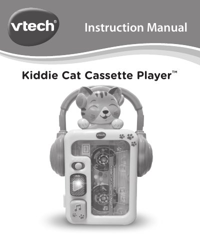 VTech 5610 Kiddie Cat Cassette Player Instruction Manual - cover page