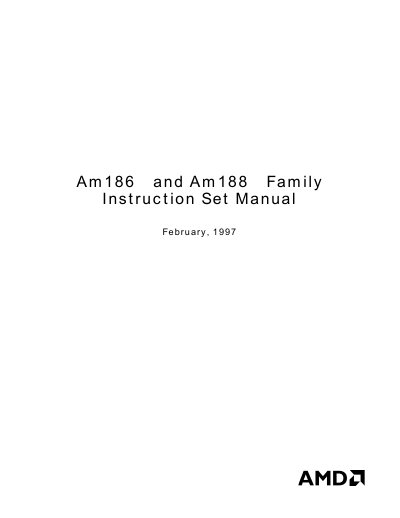 AMD Am186/Am188 Family Instruction Set Manual
