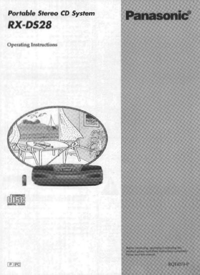 Panasonic RX-DS28 Portable Stereo CD System Operating Instructions - cover page