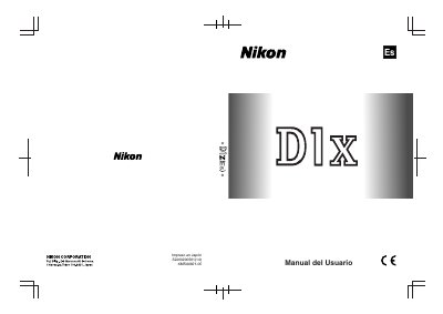 Nikon D1x Digital SLR Camera User Manual