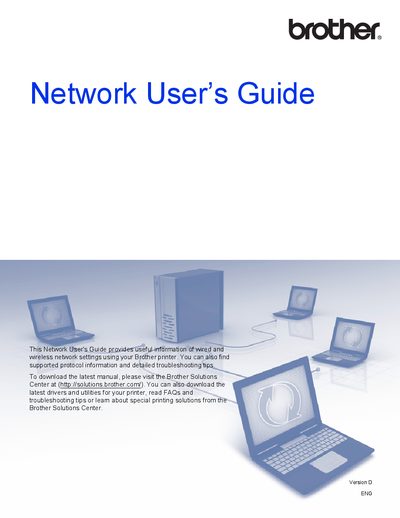 Brother QL-580N/710W/720NW/1060N Network User's Guide - cover page