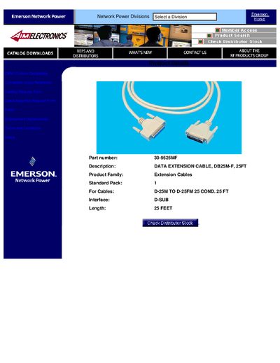 EMERSON 30-9525MF  - cover page