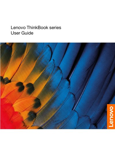 Lenovo ThinkBook Series User Guide - cover page