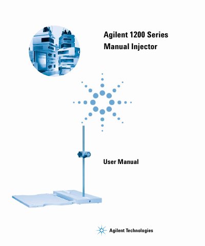 Agilent 1200 Series Manual Injector User Manual - cover page