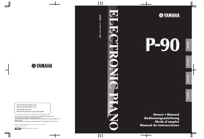 Yamaha P-90 Digital Piano User Manual - cover page