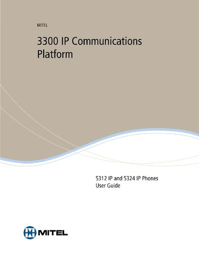 Mitel 5312/5324 IP Phones User Guide - cover page