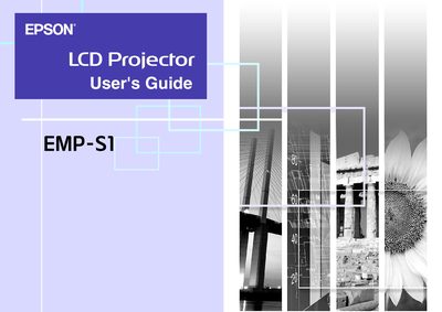 Epson EMP-S1 Projector User's Guide - cover page