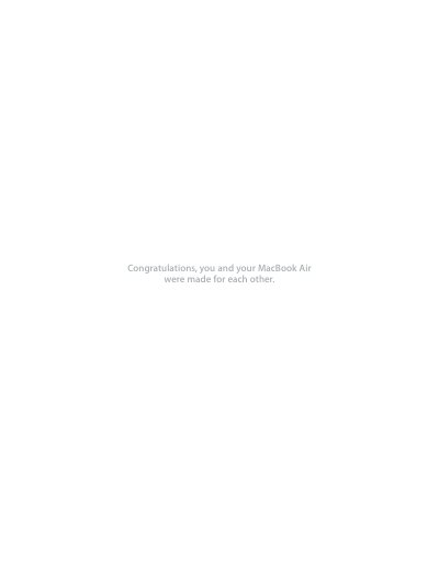 Apple MacBook Air User Guide - cover page