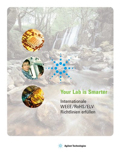 Agilent 6890/5975/7500 Series RoHS/WEEE Compliance Application Leaflet - cover page