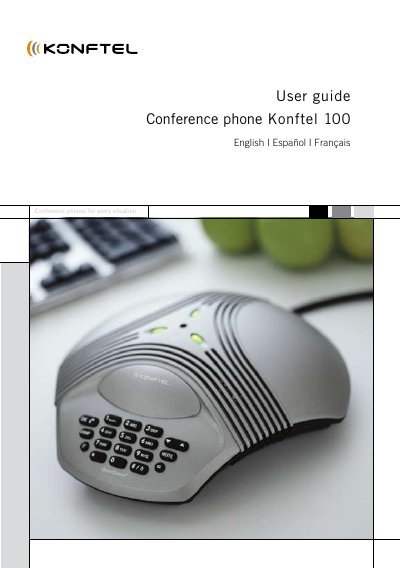 Konftel 100 Conference Phone User Guide - cover page
